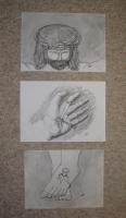 Christ Passion - Pencil Drawings - By Bampy Dragon, Impressionism Drawing Artist