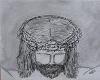 Christ Passion 001 - Pencil And Ink Drawings - By Bampy Dragon, Realism Drawing Artist