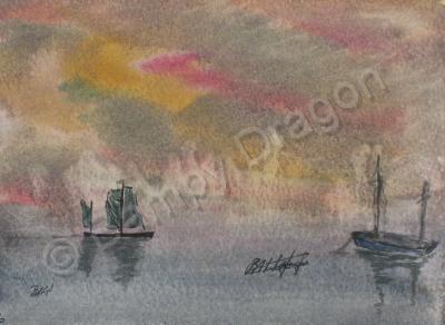 Impressionism - Calm Before The Storm - Water Colour