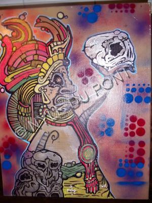 Street Art - The Shaman - Acrylicpaint Markers And Spray