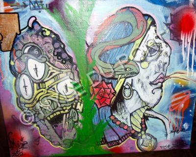 Street Art - We Are Snakes - Acrylicpaint Markers And Spray