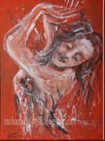 Dance - Acrylic Drawings - By Mohamed Alooah, Acrylic Drawing Artist