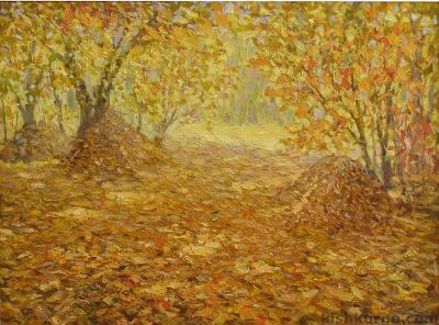 Impressionist Landscapes - Reminiscences About Autumn - Oil On Canvas