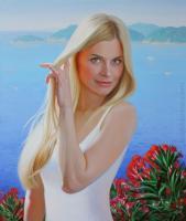 Portrait - La Perla - Oil On Canvas