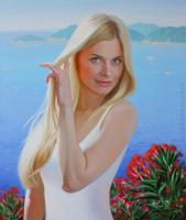 La Perla - Oil On Canvas Paintings - By Helen Kishkurno, Realism Painting Artist