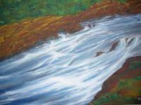 Rushingriver - Acrylic Paintings - By Raza Mirza, Freestyle Painting Artist