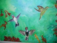 H Bird Garden - Acrylic Paintings - By Raza Mirza, Freestyle Painting Artist
