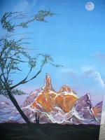 S Mountain - Acrylic Paintings - By Raza Mirza, Freestyle Painting Artist