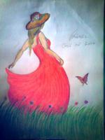 My Art - Beauty In Red - Pencil Color