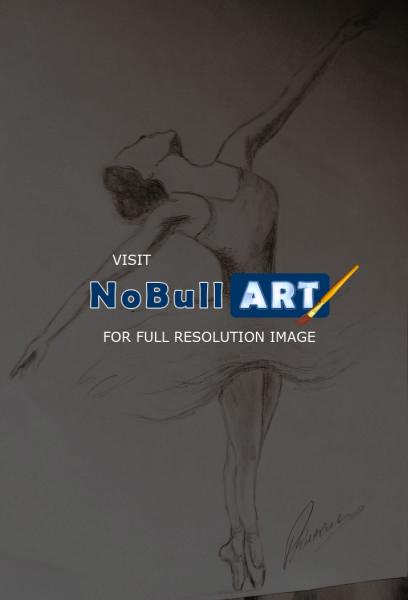 Pencil Art - Dancing Girl - Pencile Art