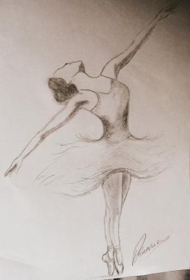 Pencil Art - Dancing Girl - Pencile Art