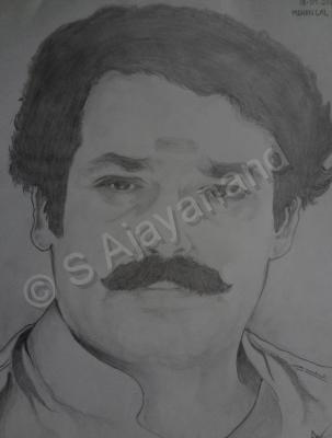 Portraits - Mohan Lal - Pencil And Paper