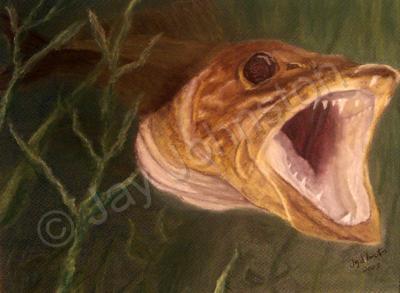 Wildlife - Walleye Attack - Pastel