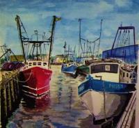 Safe Harbor - Watercolor Paintings - By Yvonne Breen, Realizm Painting Artist