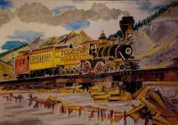 Narrow Gauge - Watercolor Paintings - By Yvonne Breen, Realizm Painting Artist