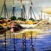 Dock Of The Bay - Acrylic On Canvas Paintings - By Yvonne Breen, Realizm Painting Artist