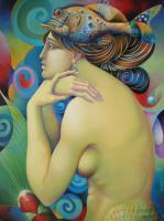 Mermaid - Oil Paintings - By Teimuraz Kharabadze, Expressionism Painting Artist