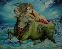 The Rape Of Europa - Oil Paintings - By Teimuraz Kharabadze, Byzantine Painting Artist