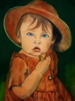 Perfect Lady - Oil Pastel Paintings - By Nick Stevens, Realism Painting Artist
