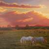 September Sunset In Taos - Oil Paintings - By Johanna Girard, Realism Painting Artist
