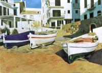 Calella De Palafrugell - Oleo Paintings - By Pintor Alejandro Cabeza, Impressionism Painting Artist
