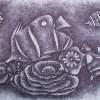 Fish Flower - Pen Work Paintings - By Malatesh Garadimani, Abstrait Painting Artist