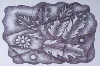 Leep Flower - Pen Work Drawings - By Malatesh Garadimani, Abstrait Drawing Artist