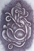 God Ganesh 2 - Pen Work Drawings - By Malatesh Garadimani, Abstrait Drawing Artist
