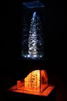 Tusk 4 - Glass Cubic Zirconia Rgb Led Sculptures - By Caspar Zax And Eugene Janson, Contemporary Modern Sculpture Artist