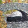 Meadows Road Bridge Over Paulins Kill - Oil On Canvas Paintings - By Tom Schek, Impressionist Painting Artist