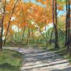 Day And Season Waning - Oil On Canvas Paintings - By Tom Schek, Impressionist Painting Artist