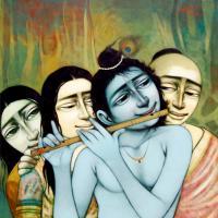 Apet Pramod - Krishna - Acrylic On Canwas