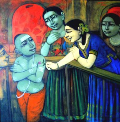 Apet Pramod - Little Love - Acrylic On Canwas