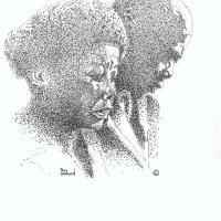 Portraits - A Mothers Prayer - Pen  Ink