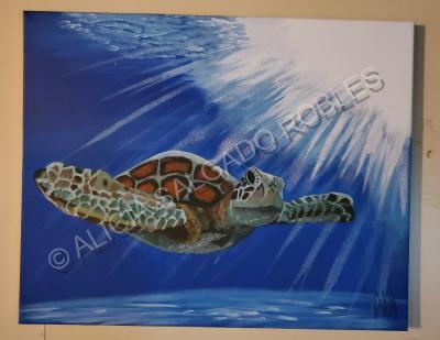 Under The Sea - Turtle - Acrylic