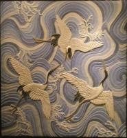 Garzas Sobre El Mar - Mixta Sculptures - By Jos Manuel Solares, Relief Sculpture Artist