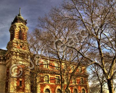 Hdr Art - Ellis Island Building - Digital