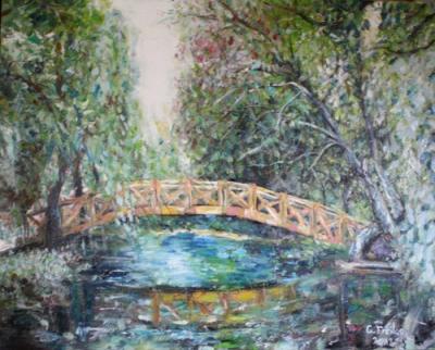 Landscape - Aire De Loisirs De Pons - Oil On Canvas