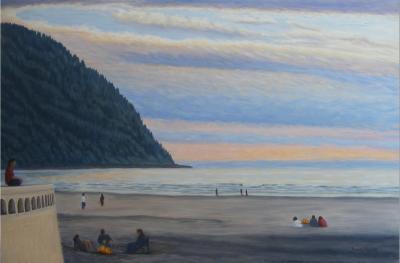 Beach Scenes - Sunset Seaside Oregon - Sold - Oil