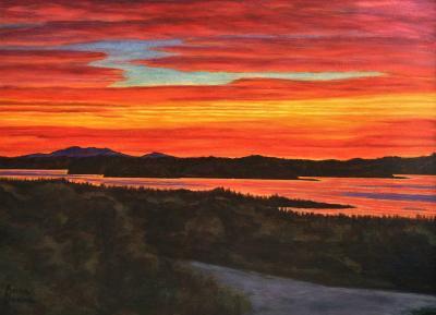 Northwest - Sunset Over Chambers Bay - Acrylic