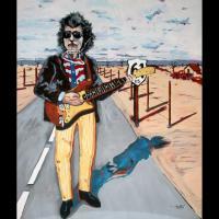 Woodstock - Bob Dylan - 48 X 60 - Acrylic