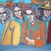 Crosby Stills Nash And Young - 60 X 48 - Acrylic Paintings - By Chuck Jensen, Acrylic On Canvas Painting Artist