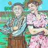 Down Home With Minnie - Acrylic Paintings - By Chuck Jensen, Acrylic On Canvas Painting Artist