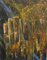 Abstract Landscape Cityscape N - New Yok - Manhattan - Acrylic