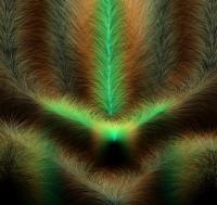 Peafox Sheaf - Particle Brush Digital - By E Roby, Abstract Digital Artist