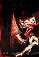 Unwind Within - Acrylic Wine Ink Mixed Media - By Jude Bong Kee Chuan, Abstract Expressionist Mixed Media Artist