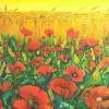 Field Poppies - Oil On Canvas Paintings - By Richard Marshall, Landscape Painting Artist