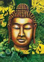 Golden Buddha - Oil On Canvas Paintings - By Richard Marshall, Spiritual Painting Artist