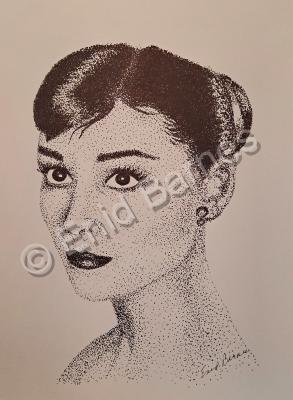 Notables - Audrey Hepburn - Pen And Ink