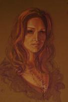 Trudi - Pastel Drawings - By Michael T, Expressionism Drawing Artist